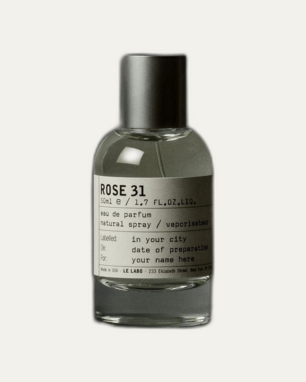 Le Labo Rose 31 perfume bottle
