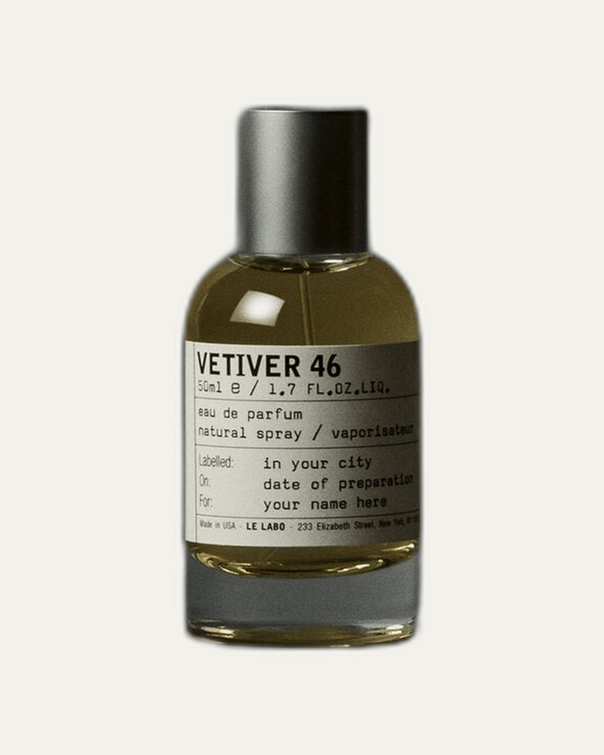 Le Labo Vetiver 46 perfume bottle